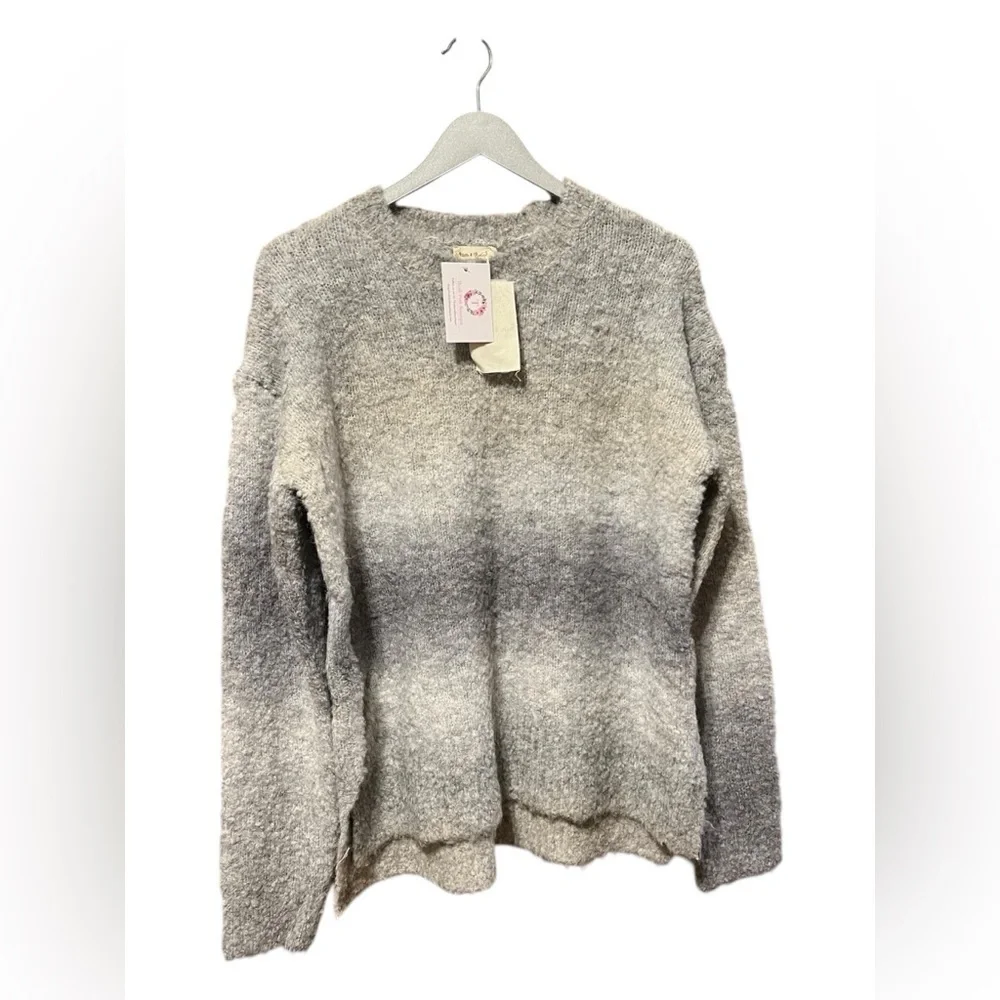 Hem & Thread Gray Ombre Sweater – XL
